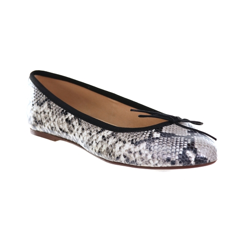 Champ de fleurs stefania611 gris Cuir Pyth