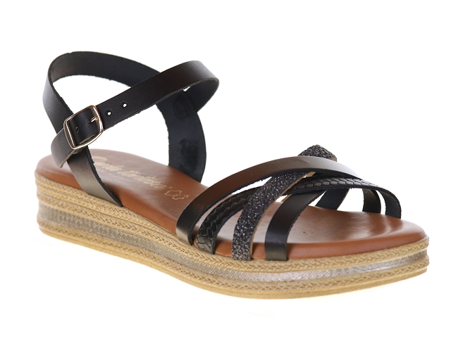 Carla tortosa 14633 noir anthracite Cuir