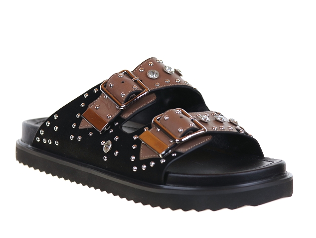 Toral marta noir camel Cuir