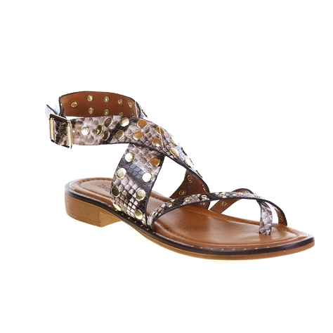 Donna lucca 1277 gris Cuir Pyth