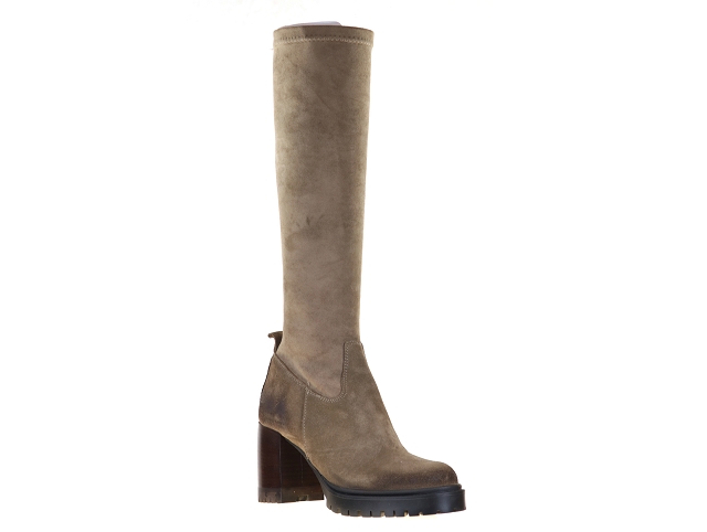 Emanuele crasto 55.004v2 taupe Cuir et Stretch