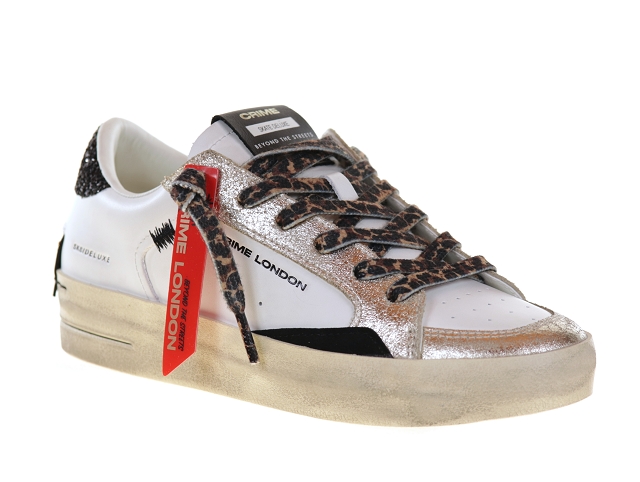 Crime london sk8 del13 blanc Cuir