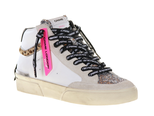 Crime london sk8 rec72 blanc Cuir