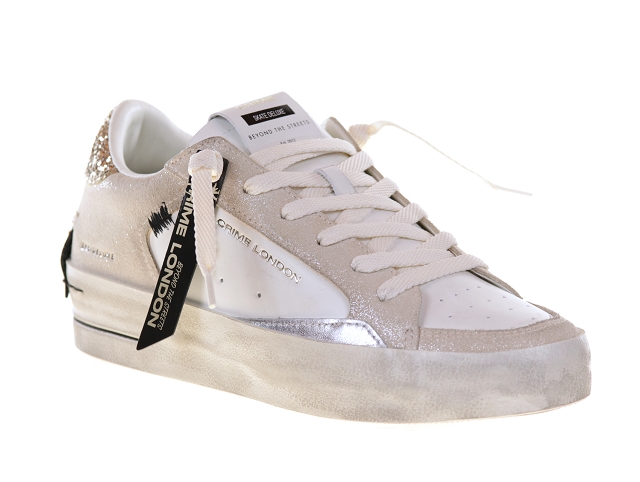 Crime london sk8 wed90 blanc Cuir