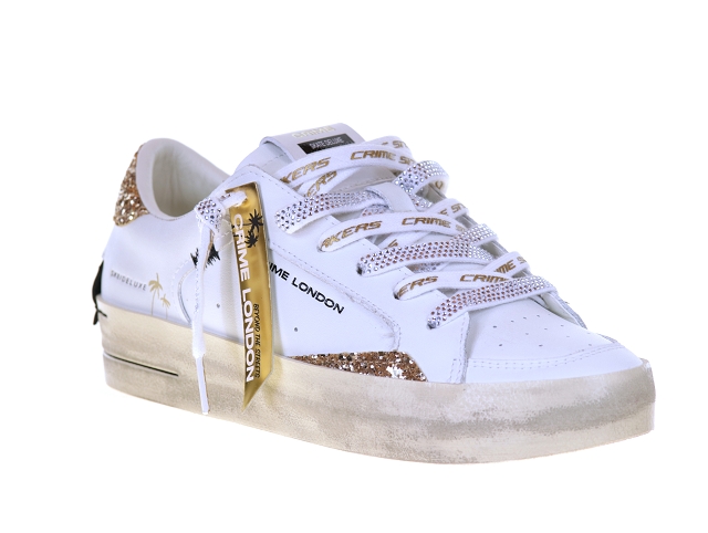 Crime london sk8 del02 blanc Cuir