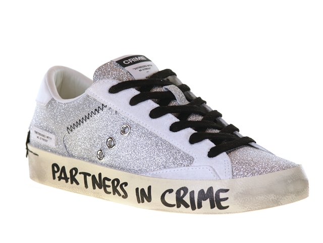 Crime london distressed 54 argent Glitter