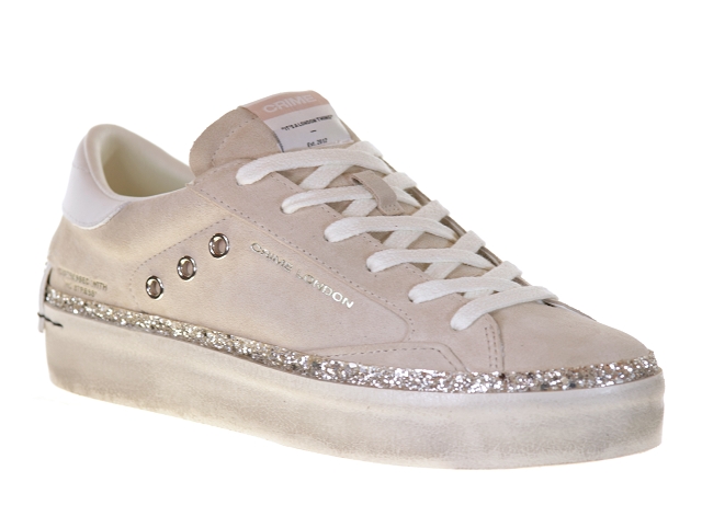 Crime london distressed 07 beige Nubuck