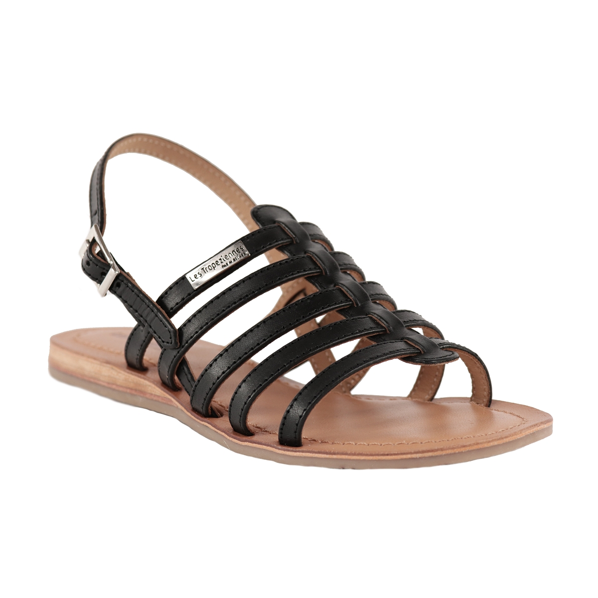 Quoi d'Autre Chaussures | Les tropeziennes nu pieds havapo noir femme