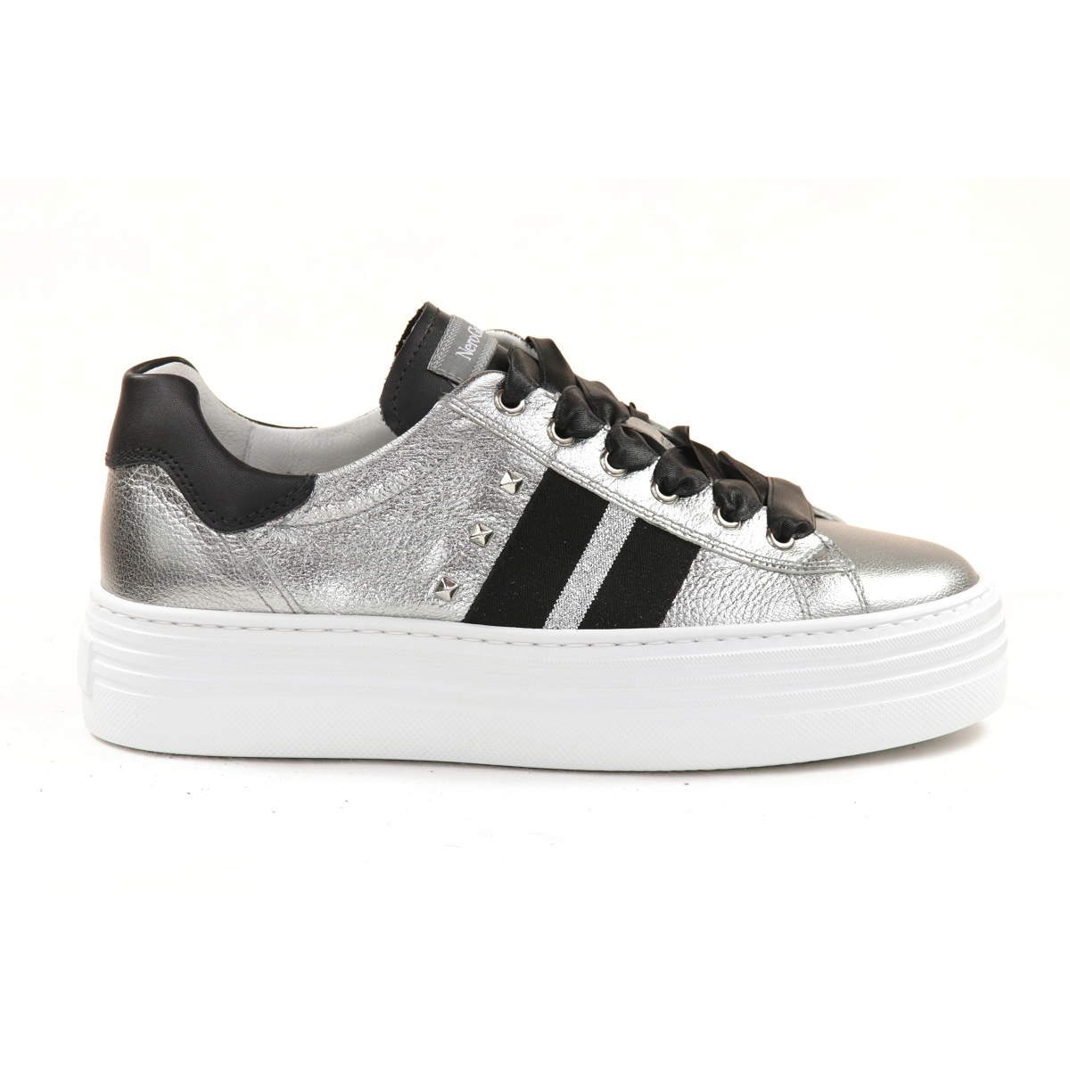 Baskets Nero Giardini A25f Pour Homme - Modèle I500871U/200 - Taille 39 à 47 EU - Bleu Daim/tissu/cuir